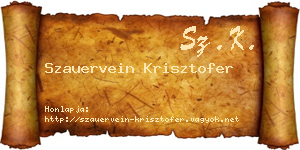 Szauervein Krisztofer névjegykártya