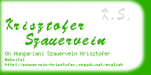 krisztofer szauervein business card
